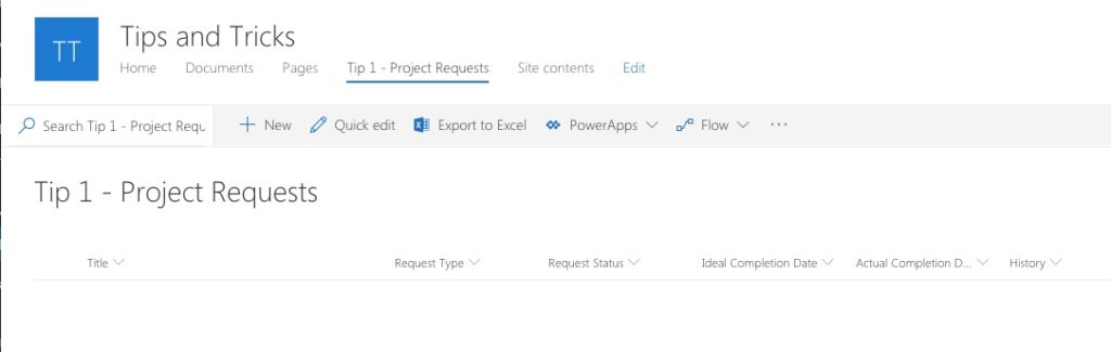 Modern List View Allows for Quick and Easy Column Creation